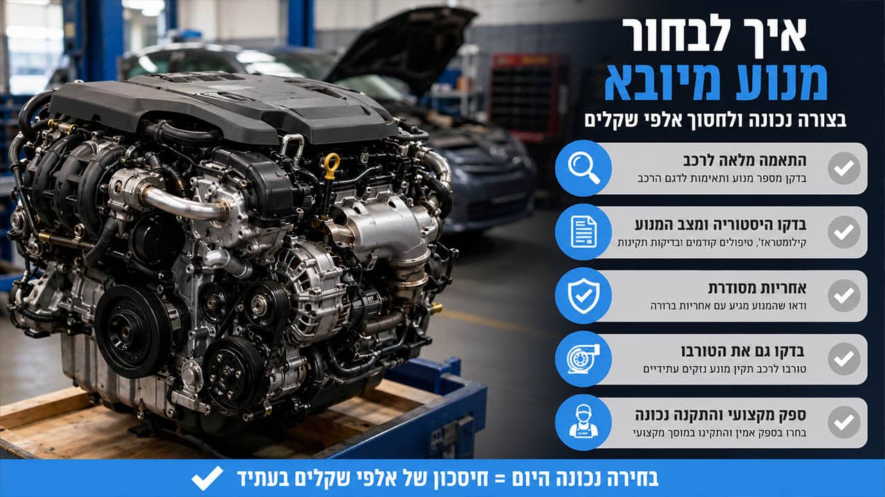 איך לבחור מנוע מיובא בצורה חכמה