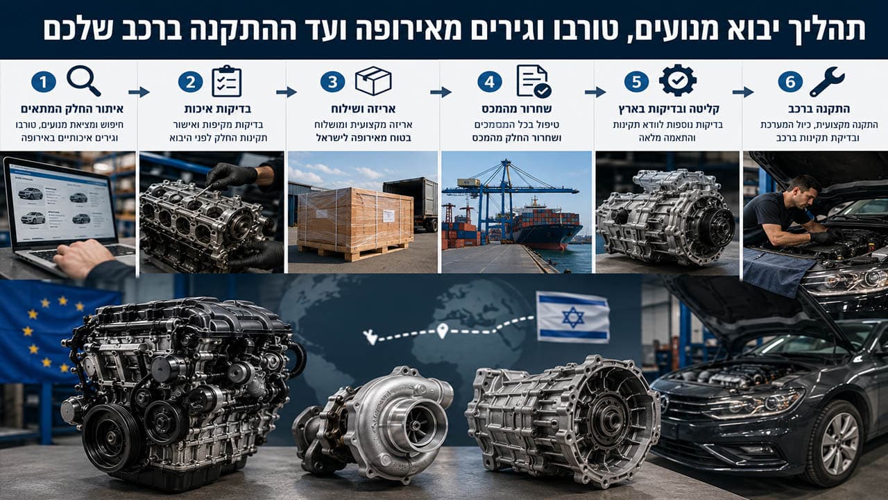 איך מתבצע תהליך יבוא מנועים טורבו וגירים