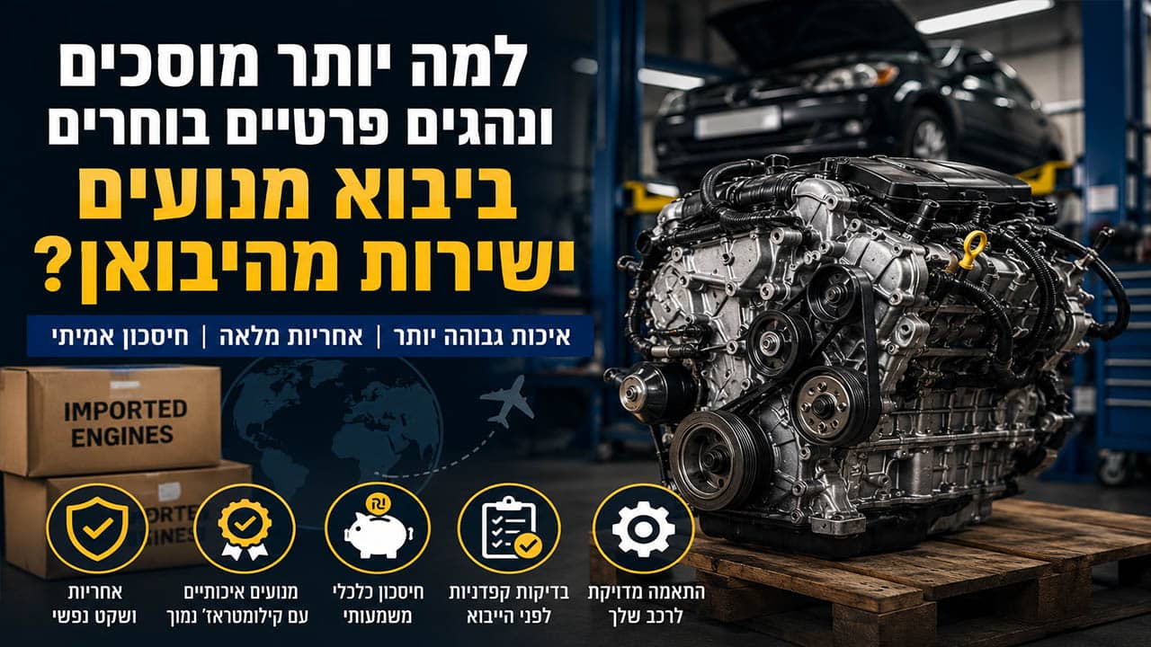 למה יותר מוסכים ונהגים פרטיים בוחרים ביבוא מנועים ישירות מהיבואן